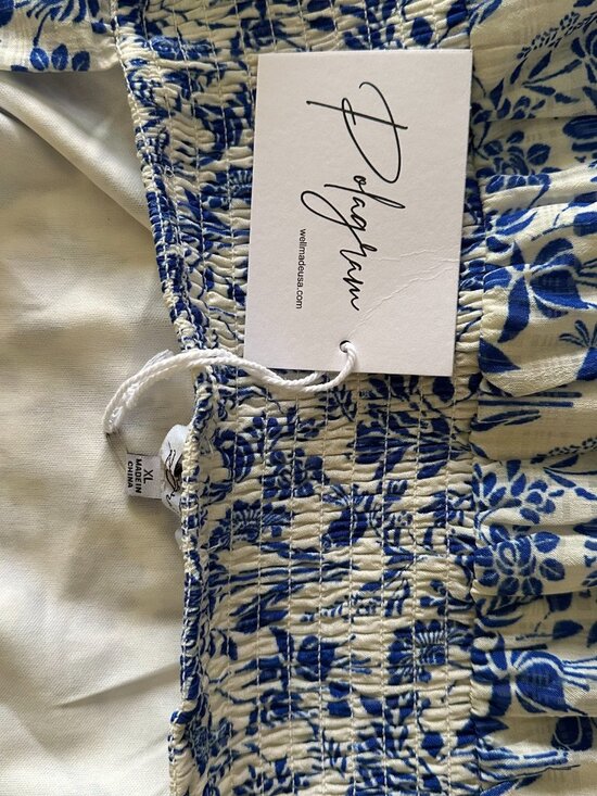 Pinkblush Maternity Blue Multi Floral Tie Strap Maternity Maxi Dress (NWT) - Picture 5 of 5